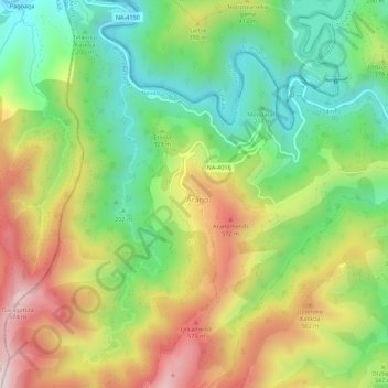 Goiko Herri topographic map, elevation, terrain