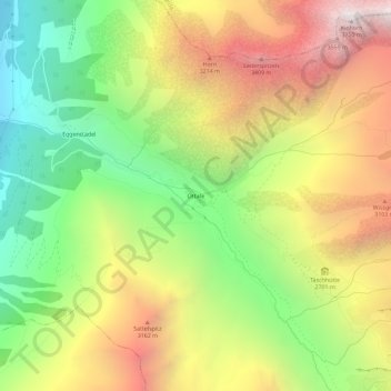 Ottafe topographic map, elevation, terrain