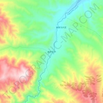 庙尔沟乡 topographic map, elevation, terrain