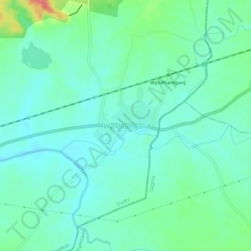 Wyndhamganj topographic map, elevation, terrain