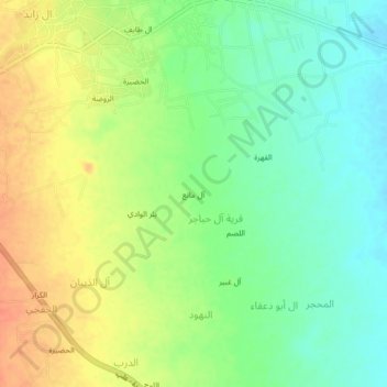 Al Mani` topographic map, elevation, terrain