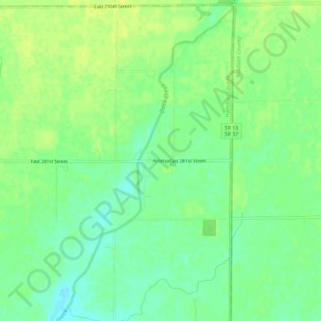 Aroma topographic map, elevation, terrain