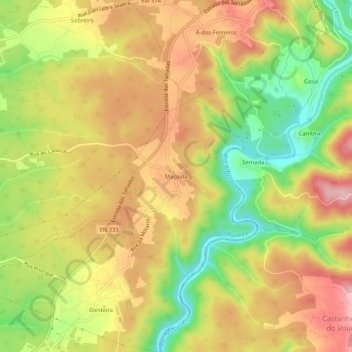 Maçoida topographic map, elevation, terrain