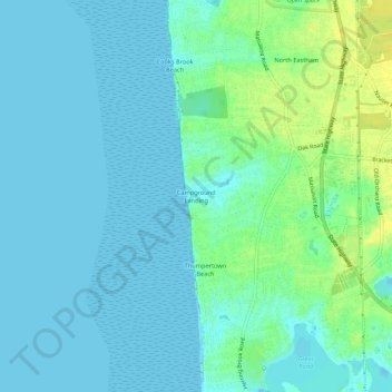 Campground Landing topographic map, elevation, terrain