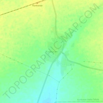 Kunkavav topographic map, elevation, terrain
