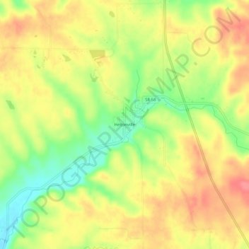 Heltonville topographic map, elevation, terrain