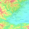 Caucagua topographic map, elevation, terrain