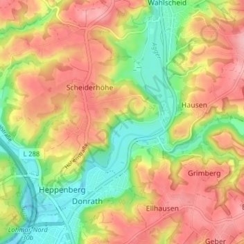 Reelsiefen topographic map, elevation, terrain