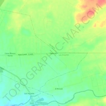 Pejerrey topographic map, elevation, terrain