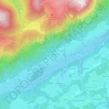 Muster topographic map, elevation, terrain
