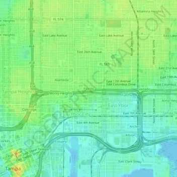 Fiorito topographic map, elevation, terrain