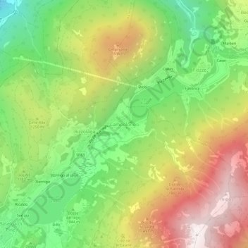 Campolongo topographic map, elevation, terrain