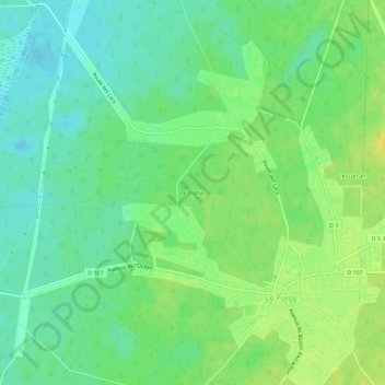 Le Vignas topographic map, elevation, terrain
