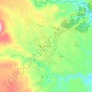 Nginamanu topographic map, elevation, terrain