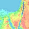 North Sinai Governorate topographic map, elevation, terrain