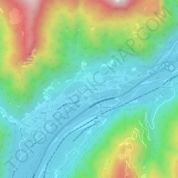 Sabbionara topographic map, elevation, terrain