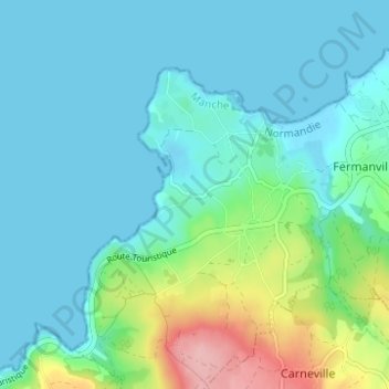 Le Perrey topographic map, elevation, terrain