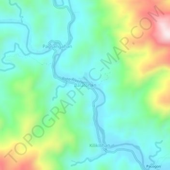 Balatohan topographic map, elevation, terrain