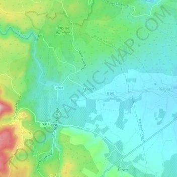 La Lauze topographic map, elevation, terrain