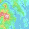 Hobart topographic map, elevation, terrain