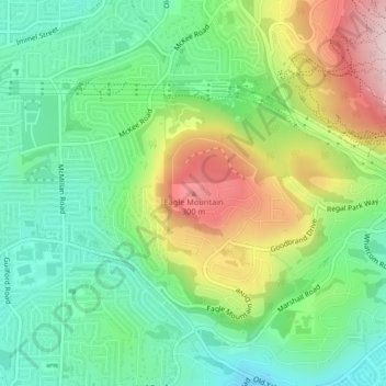 Eagle Mountain topographic map, elevation, terrain