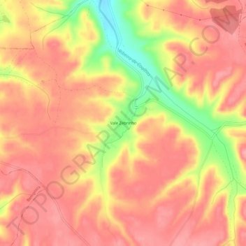 Vale Zebrinho topographic map, elevation, terrain