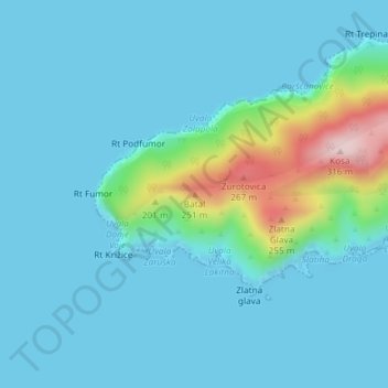 Batal topographic map, elevation, terrain