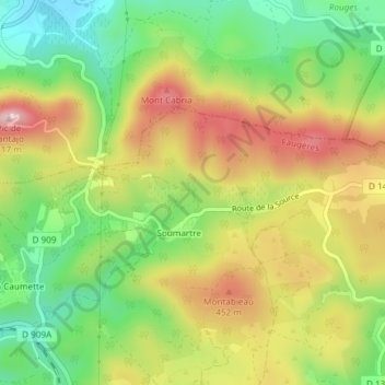 Col du Buis topographic map, elevation, terrain