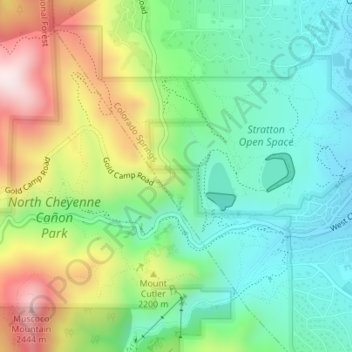 Point Sublime topographic map, elevation, terrain