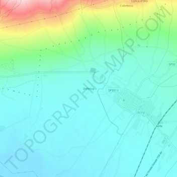 Defenza topographic map, elevation, terrain