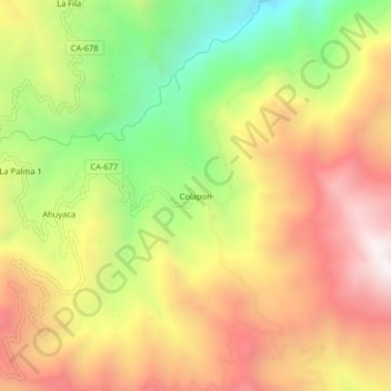 Colapon topographic map, elevation, terrain