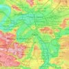 París topographic map, elevation, terrain