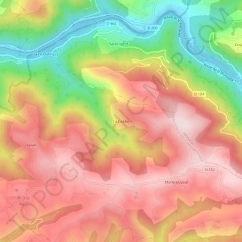 La Contie topographic map, elevation, terrain