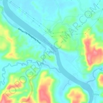Amparo topographic map, elevation, terrain