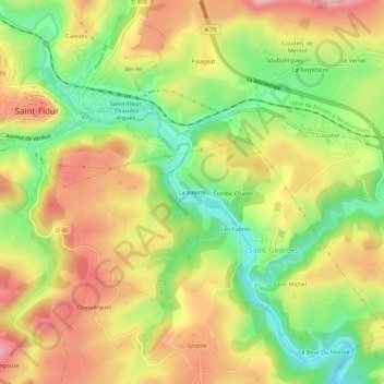 La Valette topographic map, elevation, terrain