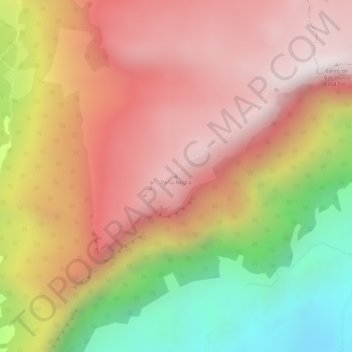 Peña Negra topographic map, elevation, terrain