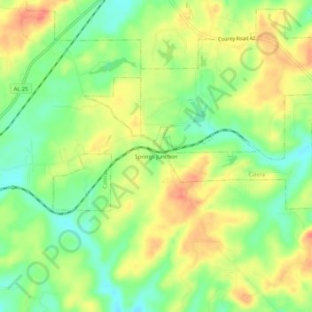 Springs Junction topographic map, elevation, terrain