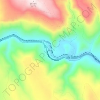 Perry topographic map, elevation, terrain
