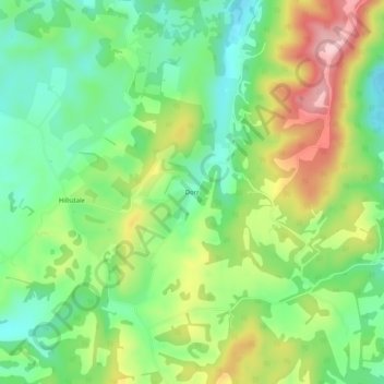 Dorr topographic map, elevation, terrain