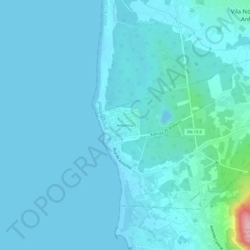 Amorosa topographic map, elevation, terrain