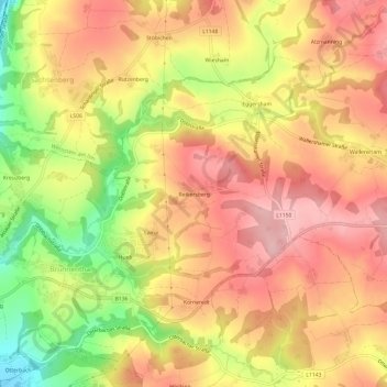 Reikersberg topographic map, elevation, terrain