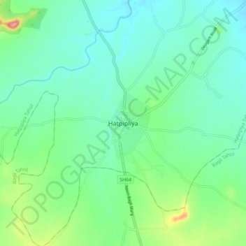 Hatpipalya topographic map, elevation, terrain