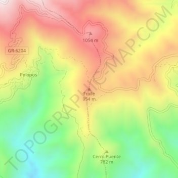 Fraile topographic map, elevation, terrain