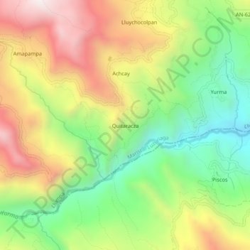 Quitaracza topographic map, elevation, terrain