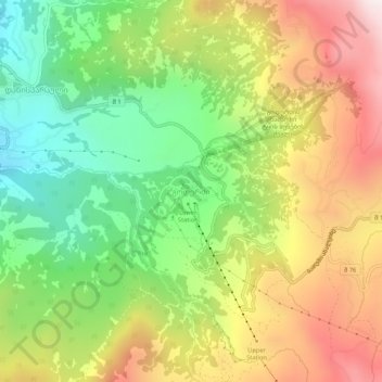 Goderdzi topographic map, elevation, terrain