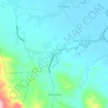 Hobo topographic map, elevation, terrain