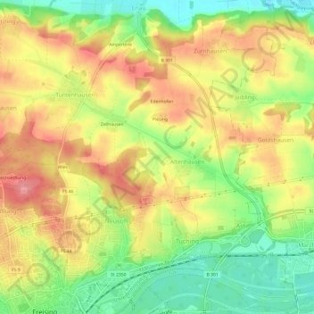 Xaverienthal topographic map, elevation, terrain