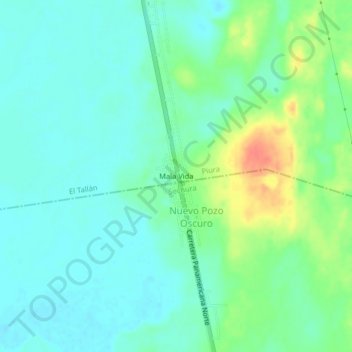 Mala Vida topographic map, elevation, terrain