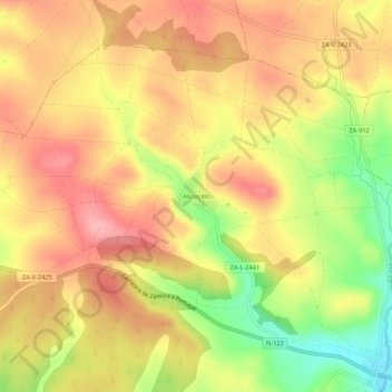 Alcorcillo topographic map, elevation, terrain