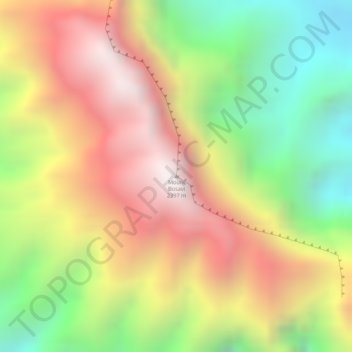 Mount Bosavi topographic map, elevation, terrain